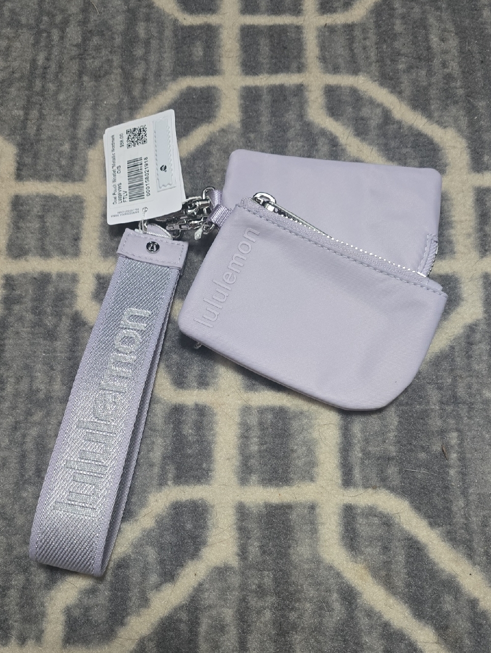 lululemon athletica Lavender Wristlet Keychain Pouch